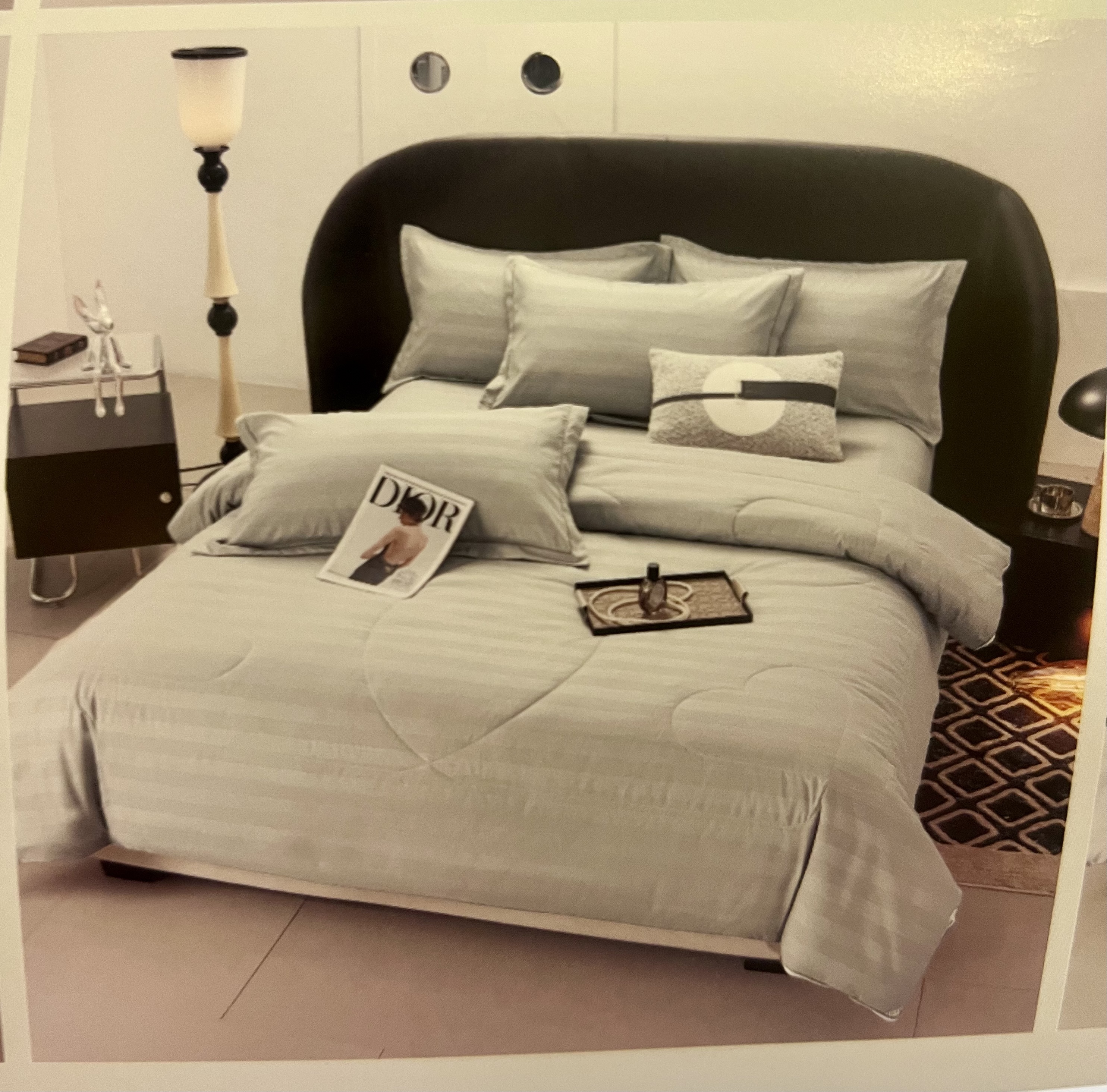 Набір з ковдрою-трансформером "Оливкова Гілка" (Зима/Літо, 2-в-1 на блискавці, Євро)