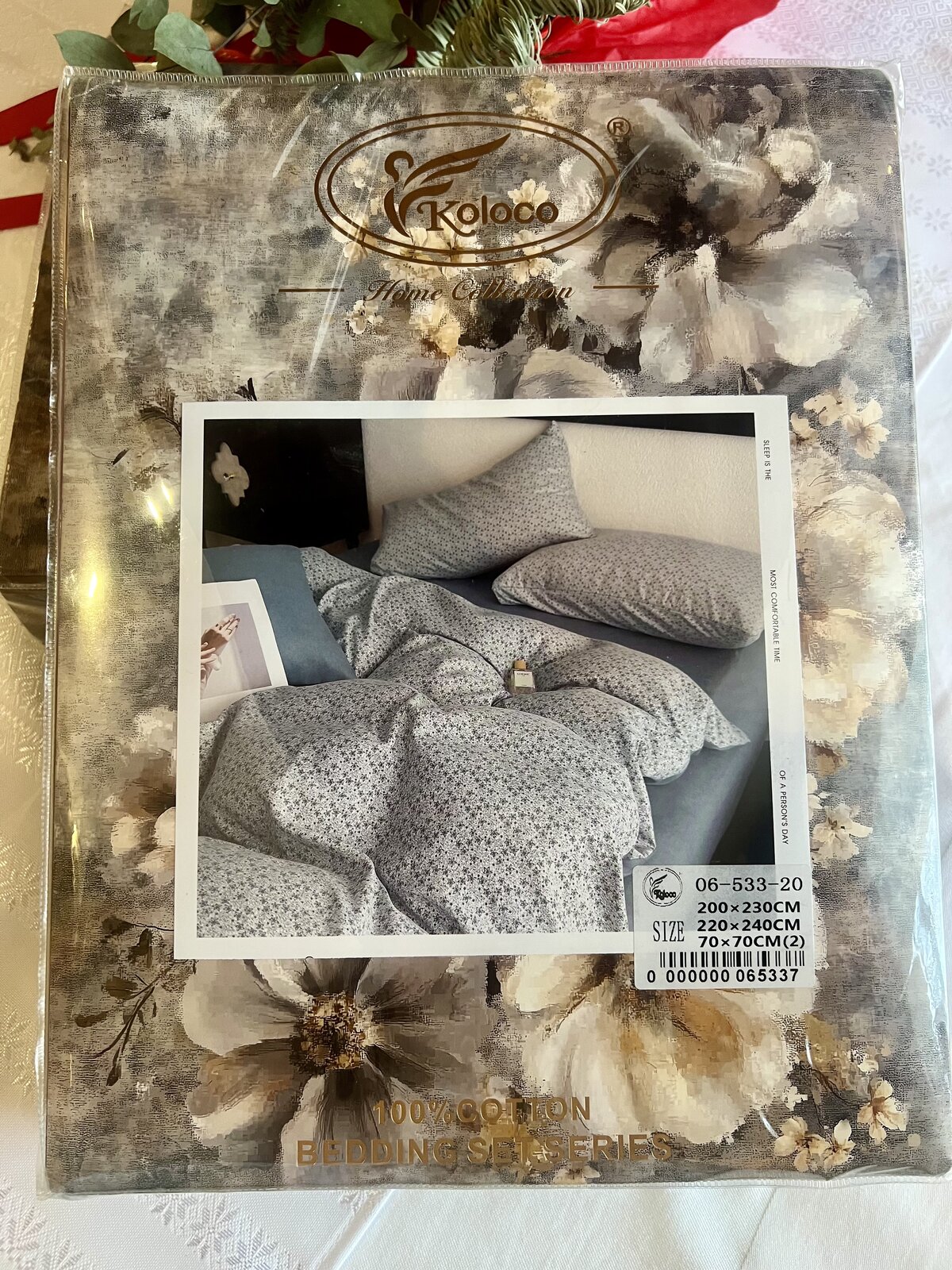 Заголовок товару: Комплект постільної білизни Koloco "Піщана Скеля" (100% коттон, Євро)